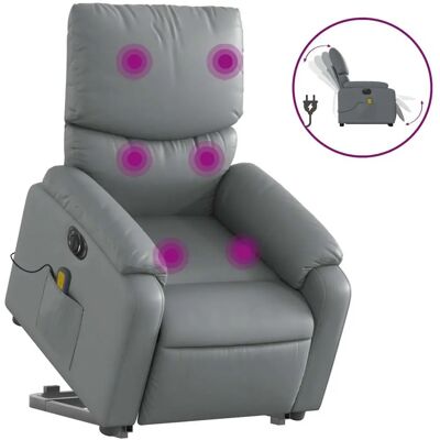 vidaXL Elektrischer Relaxsessel Grau - Aufstehhilfe & Massage vidaXL Elektrischer Relaxsessel Grau - Aufstehhilfe & Massage