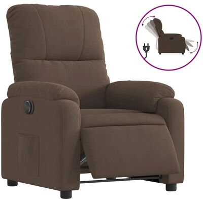vidaXL Fauteuil électrique inclinable - Microfibre marron - Confortable - Publicité vidaXL Fauteuil électrique inclinable - Microfibre marron - Confortable - Publicité