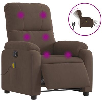 Fauteuil relax électrique vidaXL - Microfibre marron - Massage & Confort - Publicité Fauteuil relax électrique vidaXL - Microfibre marron - Massage & Confort - Publicité