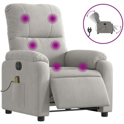Relaxation Électrique VidaXL - Gris Clair - Fauteuil de Massage - Publicité Relaxation Électrique VidaXL - Gris Clair - Fauteuil de Massage - Publicité