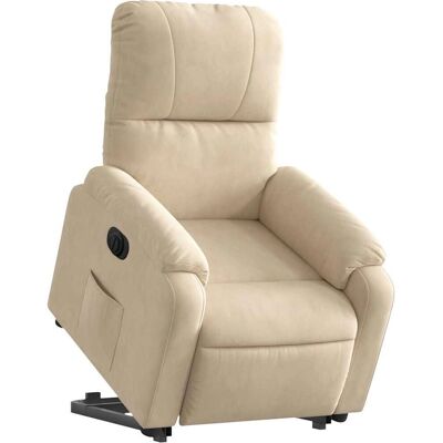 fauteuil électrique releveur vidaXL - Microfibre Crème - Publicité fauteuil électrique releveur vidaXL - Microfibre Crème - Publicité