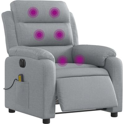 vidaXL Elektrischer Massagesessel - Verstellbar, 6-Punkte-Vibration - Grau vidaXL Elektrischer Massagesessel - Verstellbar, 6-Punkte-Vibration - Grau
