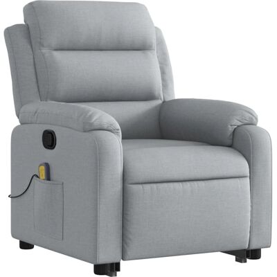 Fauteuil de massage électrique avec aide à la montée - Gris clair - Publicité Fauteuil de massage électrique avec aide à la montée - Gris clair - Publicité