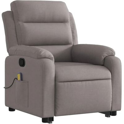 Fauteuil Massant Reclinable - Taupe - 75x148x79.5cm - Publicité Fauteuil Massant Reclinable - Taupe - 75x148x79.5cm - Publicité