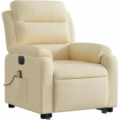 Fauteuil de massage électrique vidaXL - Réglable et élévateur - Crème - Publicité Fauteuil de massage électrique vidaXL - Réglable et élévateur - Crème - Publicité