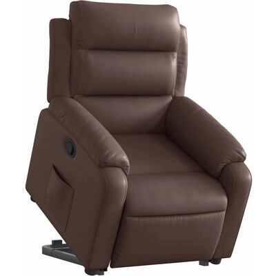 vidaXL Fauteuil relax - Marron, Fonction élévation électrique, Reclinage manuel vidaXL Fauteuil relax - Marron, Fonction élévation électrique, Reclinage manuel