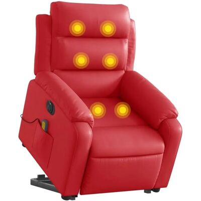 vidaXL Elektrischer Massagesessel mit Aufstehhilfe - Kunstleder - 135° Neigung vidaXL Elektrischer Massagesessel mit Aufstehhilfe - Kunstleder - 135° Neigung