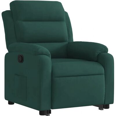 Vidaxl Fauteuil en Velours Vert Foncé - Releveur et Relax pour Seniors - Publicité Vidaxl Fauteuil en Velours Vert Foncé - Releveur et Relax pour Seniors - Publicité