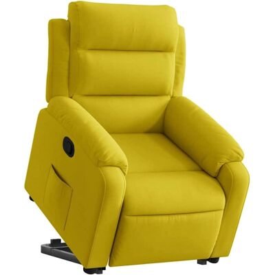 vidaXL Gelber Samt-Recliner - Elektrischer Sessel vidaXL Gelber Samt-Recliner - Elektrischer Sessel