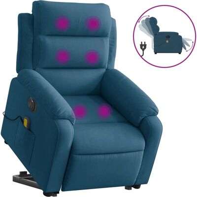 VidaXL Akzentstuhl - Blau, 6-Punkt Massage, Hebefunktion, Neigen VidaXL Akzentstuhl - Blau, 6-Punkt Massage, Hebefunktion, Neigen