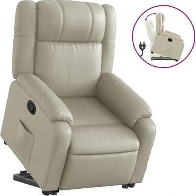 vidaXL Relaxsessel Manu - Mit Aufstehhilfe - Creme - Möbel vidaXL Relaxsessel Manu - Mit Aufstehhilfe - Creme - Möbel