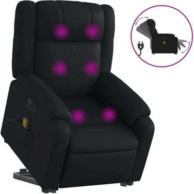 Fauteuil de massage électrique vidaXL avec levage - Noir - Publicité Fauteuil de massage électrique vidaXL avec levage - Noir - Publicité