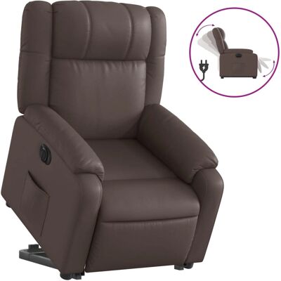 Fauteuil de massage électrique vidaXL avec levage - Marron - Siège accent - Publicité Fauteuil de massage électrique vidaXL avec levage - Marron - Siège accent - Publicité
