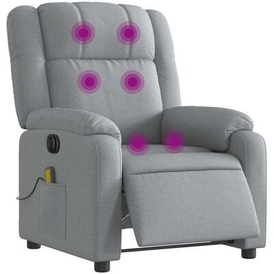Fauteuil de Massage Électrique Reclinable vidaXL - Tissu Respirant - Publicité Fauteuil de Massage Électrique Reclinable vidaXL - Tissu Respirant - Publicité