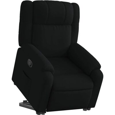 Fauteuil Relax avec Fonction de Levage vidaXL - Tissu Noir - Publicité Fauteuil Relax avec Fonction de Levage vidaXL - Tissu Noir - Publicité
