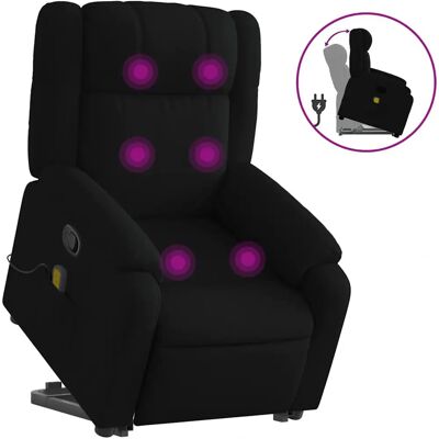 vidaXL Massagesessel Mit Aufstehhilfe Schwarz - Manuell & Elektrisch vidaXL Massagesessel Mit Aufstehhilfe Schwarz - Manuell & Elektrisch