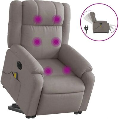 VidaXL Fauteuil de massage - Grijs-taupe VidaXL Fauteuil de massage - Grijs-taupe