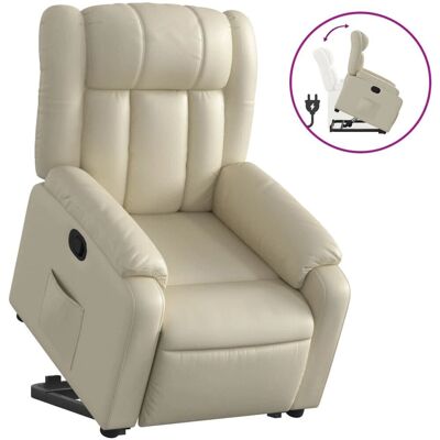Fauteuil VidaXL - Crème, Modèle 3205265, Confortable & Réglable - Publicité Fauteuil VidaXL - Crème, Modèle 3205265, Confortable & Réglable - Publicité
