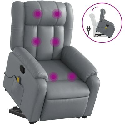 Fauteuil de relaxation avec levage électrique - Gris - Publicité Fauteuil de relaxation avec levage électrique - Gris - Publicité