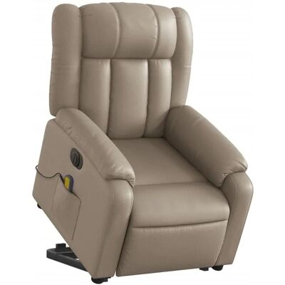 fauteuil de massage électrique vidaXL - Relevage et vibration - Similicuir Cappuccino - Type de produit - Publicité fauteuil de massage électrique vidaXL - Relevage et vibration - Similicuir Cappuccino - Type de produit - Publicité