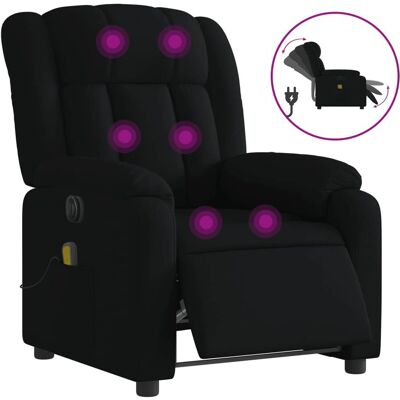 Fauteuil d'accent vidaXL - Noir, Réglable, Massage, Léger - Publicité Fauteuil d'accent vidaXL - Noir, Réglable, Massage, Léger - Publicité