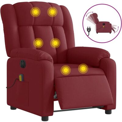 Fauteuil de massage électrique - Reclinable, Vibrations, Weinrot - Publicité Fauteuil de massage électrique - Reclinable, Vibrations, Weinrot - Publicité