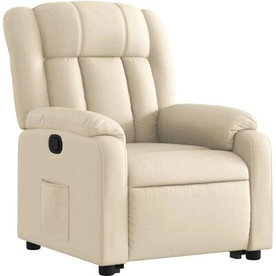 Fauteuil releveur crème vidaXL - Fauteuil inclinable - Publicité Fauteuil releveur crème vidaXL - Fauteuil inclinable - Publicité