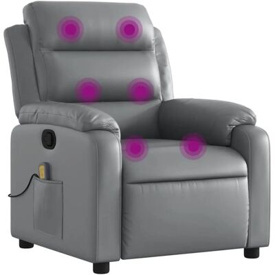 vidaXL - 3206162 - Grijs kunstleder - Massagebank vidaXL - 3206162 - Grijs kunstleder - Massagebank