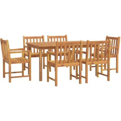 vidaXL Gartentisch- und Stuhlset aus Holz, 150 cm, 7 Stück vidaXL Gartentisch- und Stuhlset aus Holz, 150 cm, 7 Stück