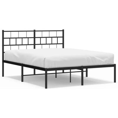vidaXL Metallbettgestell - Schwarz - 135x190cm - Bettgestell vidaXL Metallbettgestell - Schwarz - 135x190cm - Bettgestell