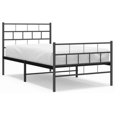 vidaXL Metallbettgestell - 90 x 190 cm mit Kopfteil & Fußteil - Bettgestell vidaXL Metallbettgestell - 90 x 190 cm mit Kopfteil & Fußteil - Bettgestell