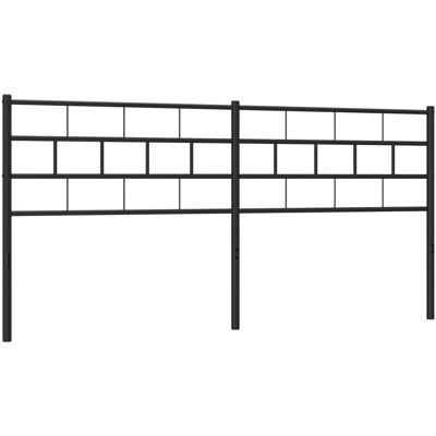 vidaXL Metalen hoofdbord Zwart 193 cm - Hoofdbord vidaXL Metalen hoofdbord Zwart 193 cm - Hoofdbord