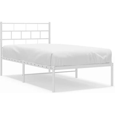 vidaXL Teräs sängirunko - 107x203 cm - Valkoinen vidaXL Teräs sängirunko - 107x203 cm - Valkoinen