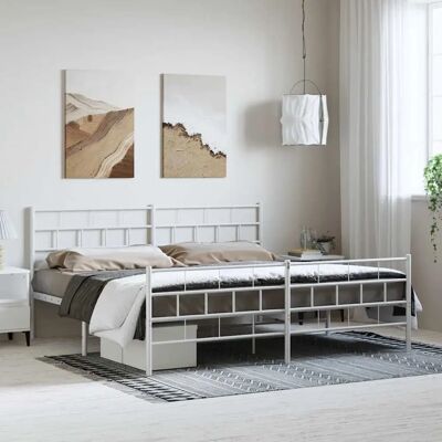 vidaXL Metallbett mit Kopf- und Fußteil - Bettart vidaXL Metallbett mit Kopf- und Fußteil - Bettart