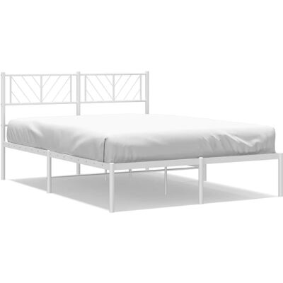 vidaXL 372226 Weiße Metallbettgestell - Bett & Kopfteil vidaXL 372226 Weiße Metallbettgestell - Bett & Kopfteil