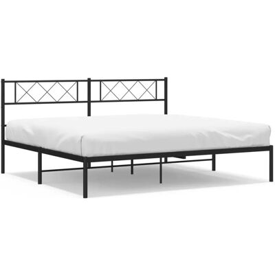 vidaXL Metal Bed Frame Black 180x200cm - Bed Frame vidaXL Metal Bed Frame Black 180x200cm - Bed Frame
