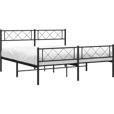 vidaXL Metallipäiväys Runko Musta 120x200 cm - Sänky vidaXL Metallipäiväys Runko Musta 120x200 cm - Sänky