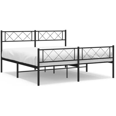 vidaXL Metallbett mit Kopf- und Fußteil - Bettgestell vidaXL Metallbett mit Kopf- und Fußteil - Bettgestell