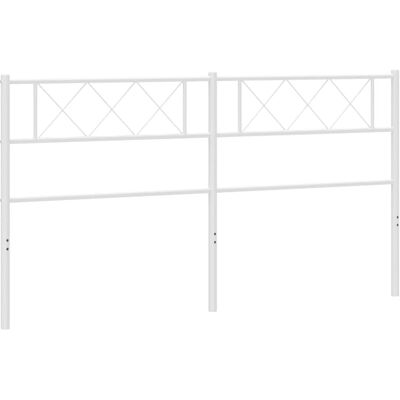 vidaXL Wit metalen hoofdbord 200 cm - Bedhoofdeinde vidaXL Wit metalen hoofdbord 200 cm - Bedhoofdeinde