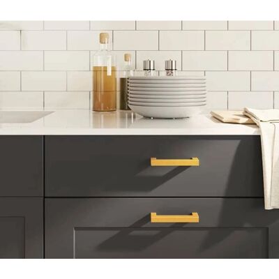 vidaXL Gold 96 mm Schrankgriffe 10 Stück - Möbelgriffe & Schubladengriffe vidaXL Gold 96 mm Schrankgriffe 10 Stück - Möbelgriffe & Schubladengriffe