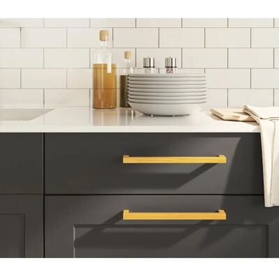 vidaXL Gold Schrankgriffe - 224 mm, 5 Stk. vidaXL Gold Schrankgriffe - 224 mm, 5 Stk.