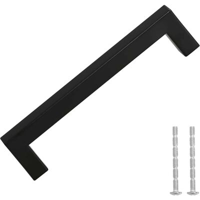 vidaXL Skabshåndtag 10 stk Sort 128 mm Rustfrit stål - Skabshåndtag vidaXL Skabshåndtag 10 stk Sort 128 mm Rustfrit stål - Skabshåndtag