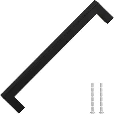 vidaXL Cabinet Handles 5 pcs. Black 192 mm Stainless Steel - Cabinet Handles vidaXL Cabinet Handles 5 pcs. Black 192 mm Stainless Steel - Cabinet Handles
