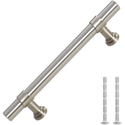 vidaXL Möbelgriffe 10 St silver 96 mm Edelstahl - Möbelgriffe vidaXL Möbelgriffe 10 St silver 96 mm Edelstahl - Möbelgriffe