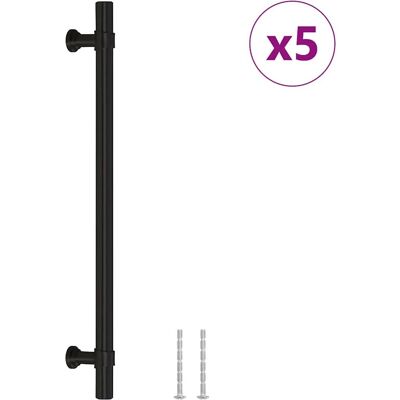 vidaXL Skabshåndtag 5 stk Sorte 192 mm Rustfrit Stål - Skabshåndtag vidaXL Skabshåndtag 5 stk Sorte 192 mm Rustfrit Stål - Skabshåndtag