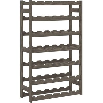 vidaXL Râtelier à Vin 42 Bouteilles Bois de Pin Gris - Rangement à Vin - Publicité vidaXL Râtelier à Vin 42 Bouteilles Bois de Pin Gris - Rangement à Vin - Publicité