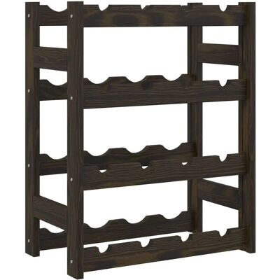 vidaXL Schwarzer 16-Flaschen Weinschrank aus Kiefernholz - Weinlager vidaXL Schwarzer 16-Flaschen Weinschrank aus Kiefernholz - Weinlager