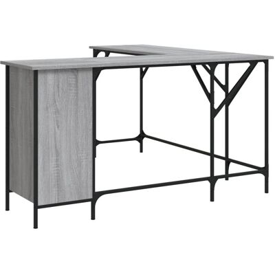 vidaXL 837600 Schreibtisch - Spanplatte - Grau Sonoma - Bürotisch vidaXL 837600 Schreibtisch - Spanplatte - Grau Sonoma - Bürotisch