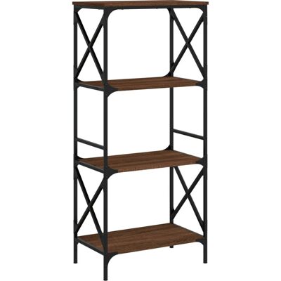 vidaXL 837621 Brown Oak 4-Tier Bookcase - Bookcase vidaXL 837621 Brown Oak 4-Tier Bookcase - Bookcase