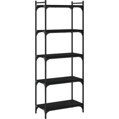 vidaXL Schwarzes 5-stöckiges Bücherregal - Regal, Aufbewahrung, Holzwerkstoff vidaXL Schwarzes 5-stöckiges Bücherregal - Regal, Aufbewahrung, Holzwerkstoff